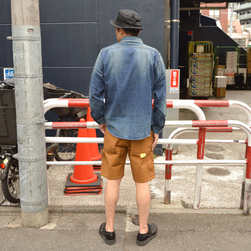 SUGAR CANE "SC52567" 13oz. Brown Duck Work Shorts