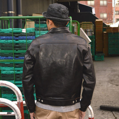 SUGAR CANE "SC80681" Black Horsehide Leather Jacket 1953 Model