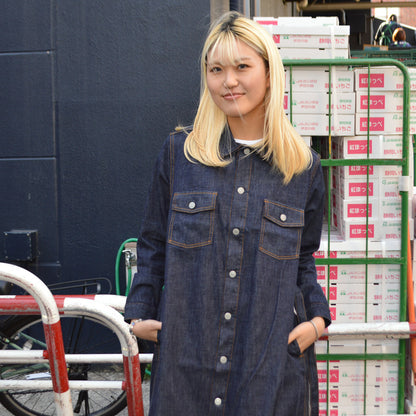 STUDIO D'ARTISAN LADYS "SDL-5022" Denim A-Line Dress