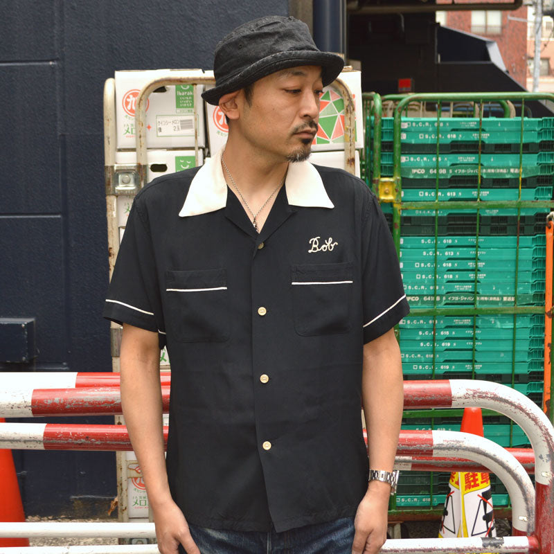 STYLE EYES "SE39456" RAYON BOWLING SHIRT "PIPING"