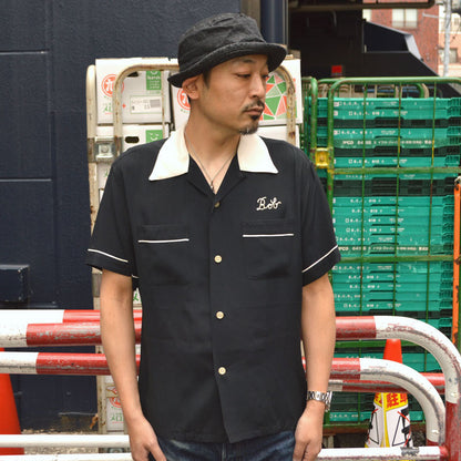 STYLE EYES "SE39456" RAYON BOWLING SHIRT "PIPING"