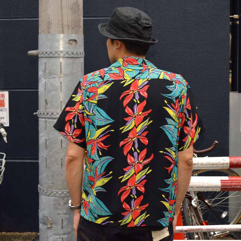 SUN SURF "SS39224" RAYON HAWAIIAN SHIRT ALOHA "BIRD OF PARADISE"