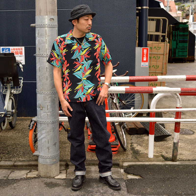 SUN SURF "SS39224" RAYON HAWAIIAN SHIRT ALOHA "BIRD OF PARADISE"