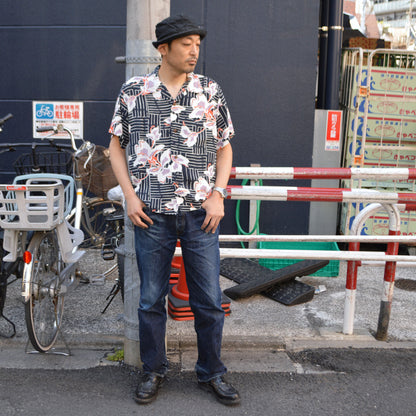 SUN SURF "SS39615" S/S Rayon Hawaiian Shirt “WHITE GINGER”