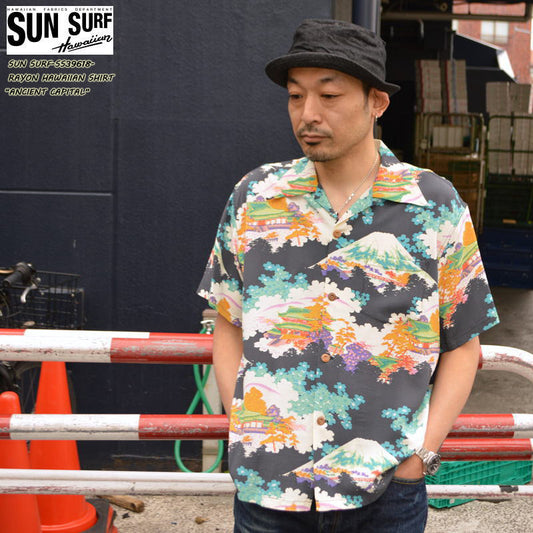 SUN SURF "SS39618" S/S Rayon Hawaiian Shirt “ANCIENT CAPITAL”