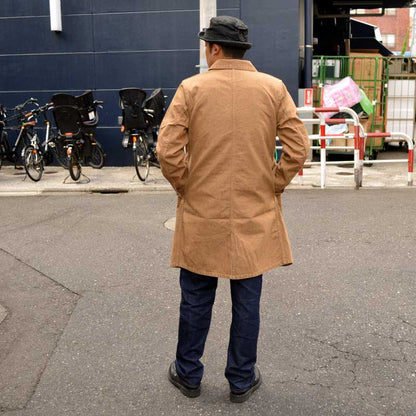 TCB jeans "Tabby's Coat Brown Herringbone Denim" 10oz Herringbone Denim Coat