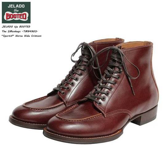 The 2 Monkeys(JELADO the BOOTED) "TM94903" Sportif Horse Hide Crimson