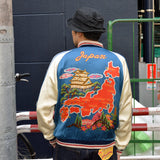 TAILOR TOYO "TT15531" Early 1950s Style Acetate Souvenir Jacket “KOSHO & CO.” Special Edition “DUELLING DRAGONS” × “JAPAN MAP PRINT”