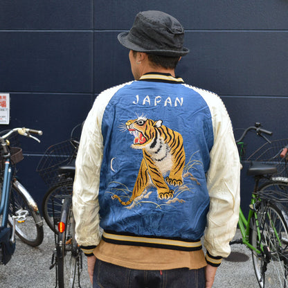 Black Friday!! 30%OFF!! TAILOR TOYO "TT15542-125" Mid 1950s Style Acetate Souvenir Jacket  “ROARING TIGER” × “BLACK DRAGON”