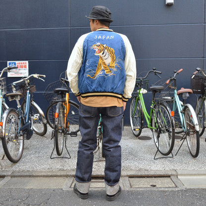 Black Friday!! 30%OFF!! TAILOR TOYO "TT15542-125" Mid 1950s Style Acetate Souvenir Jacket  “ROARING TIGER” × “BLACK DRAGON”