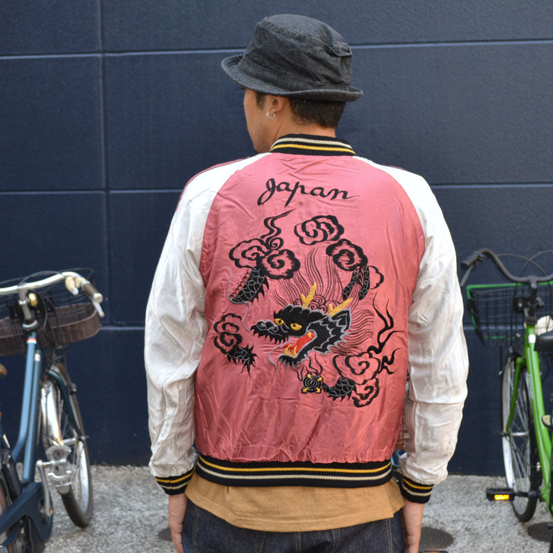 Black Friday!! 30%OFF!! TAILOR TOYO "TT15542-125" Mid 1950s Style Acetate Souvenir Jacket  “ROARING TIGER” × “BLACK DRAGON”