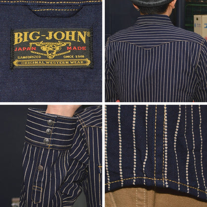 BIG JOHN、MS004E、10oz Selvedge Wabash Western Shirt