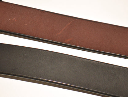 ART BROWN "ODB35035AB" 35mm Oiled Leather Belt With a Flat-Style Buckle