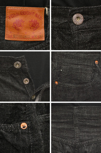 FULL COUNT "S0105BKSS" WWII Model 11.5oz Black Denim Pants