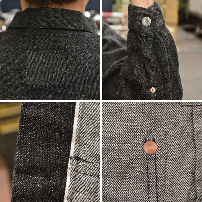 FULL COUNT "S2107BKSS" WWII Model 11.5oz Black Denim Jacket