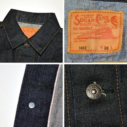 SUGAR CANE "SC12962" 14.25oz. DENIM JACKET 1962 MODEL