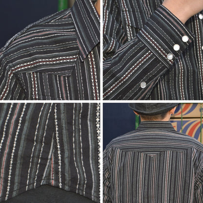 SUGAR CANE "SC29685" Indigo Dobby L/S Western Shirt