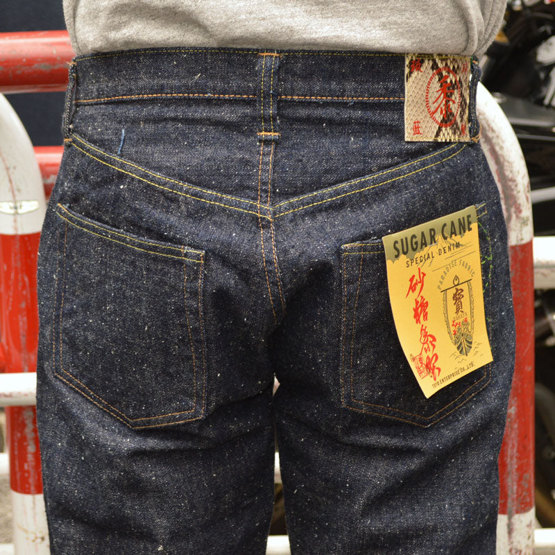 SUGAR CANE "SC40301" Sugar Cane 14oz Ryukyu Indigo Mixed Left Hand Denim Okinawa Regular Straight