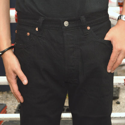 SUGAR CANE "SC41470" 13oz Black Denim SLIM FIT