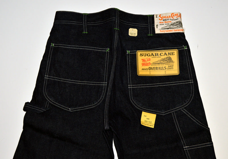 SUGAR CANE "SC41822" 11oz. BLUE DENIM WORK PANTS