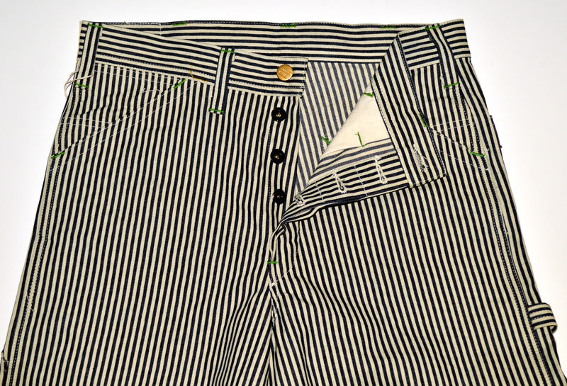 SUGAR CANE "SC41823" 11oz. HICKORY STRIPE WORK PANTS