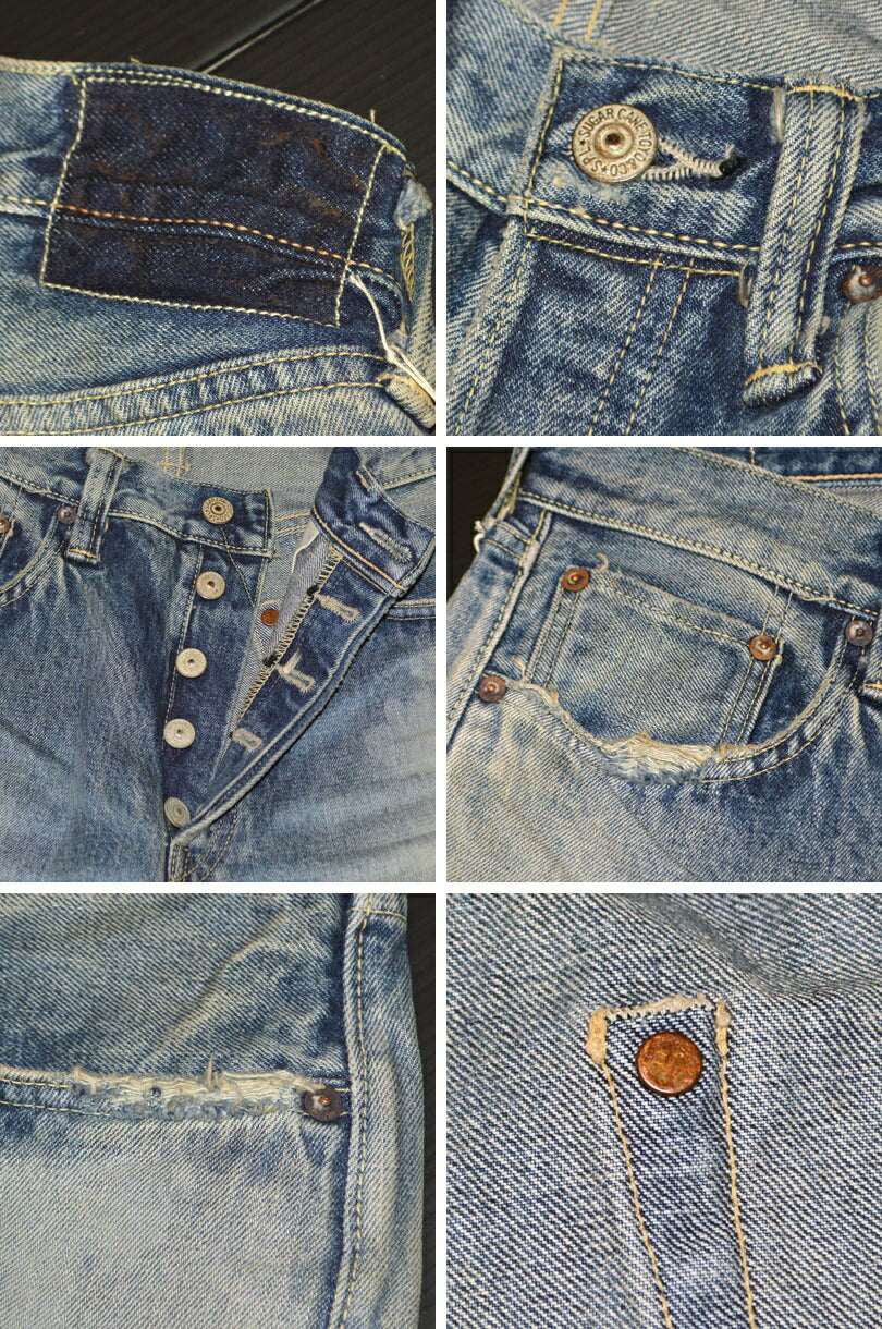 SUGAR CANE "SC41947SR" 14.25oz Denim 1947model REMAKE AGED MODEL REGULAR STRAIGHT