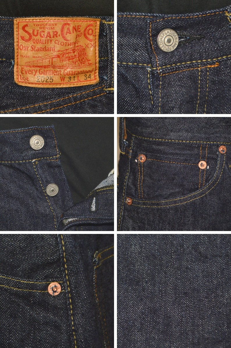 SUGAR CANE "SC42025" 13oz. Denim Waist Overalls 2025 Model (Wide Leg)