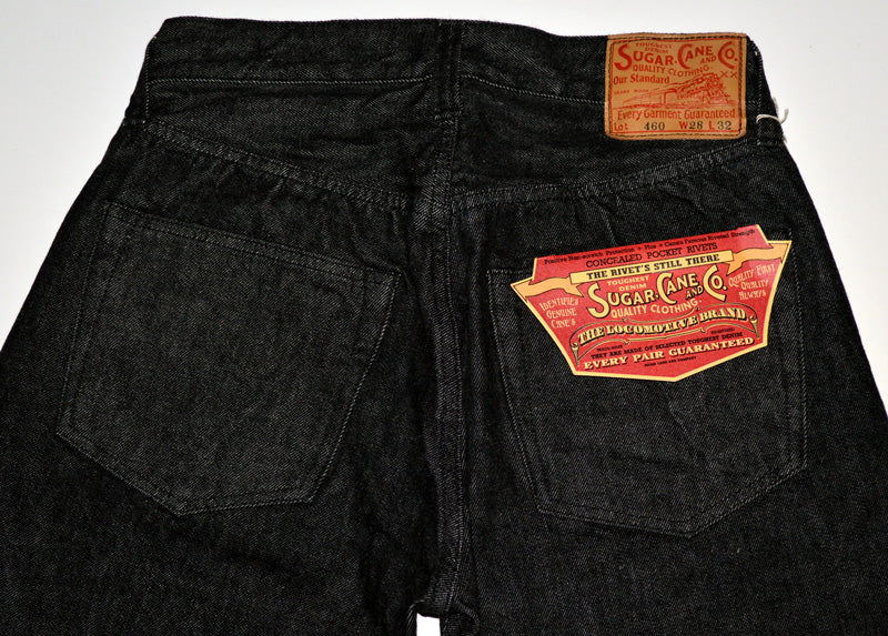 SUGAR CANE "SC42460" 14.25oz Black Denim 1947model