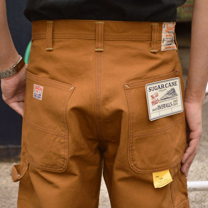 SUGAR CANE "SC52567" 13oz. Brown Duck Work Shorts