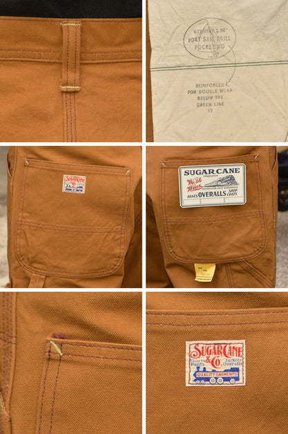 SUGAR CANE "SC52567" 13oz. Brown Duck Work Shorts