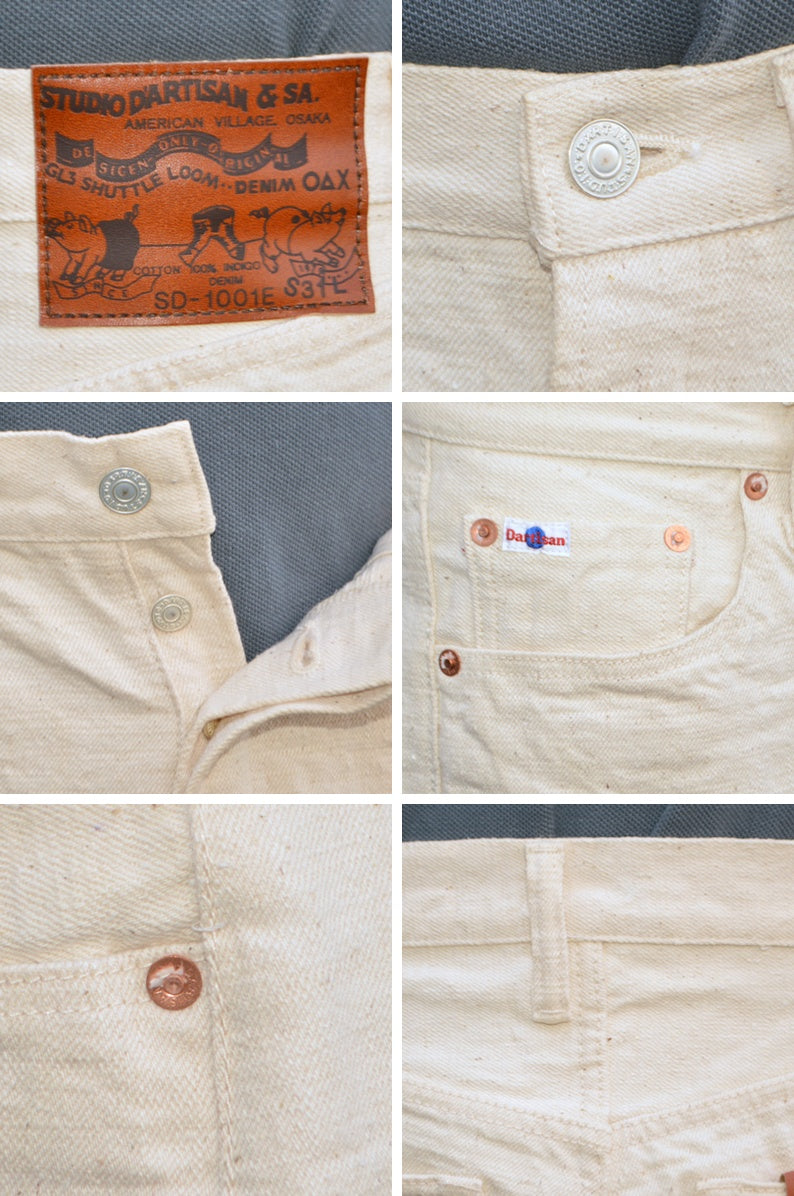STUDIO D'ARTISAN "SD-1001E" 15oz GL3 Ecru Regular Straigh