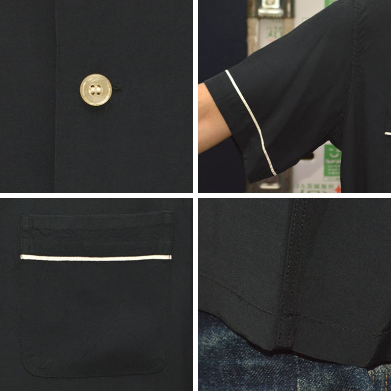 STYLE EYES "SE39456" RAYON BOWLING SHIRT "PIPING"