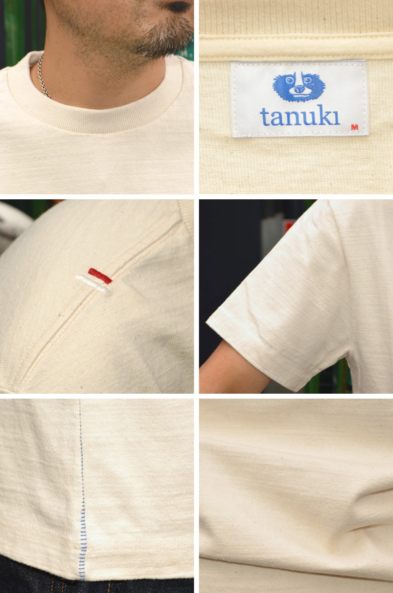 tanuki "SM0427S" Crew Neck Heavy T-shirt"Shiramayu"