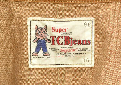 TCB jeans "Tabby's Coat Brown Herringbone Denim" 10oz Herringbone Denim Coat