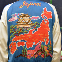 TAILOR TOYO "TT15531" Early 1950s Style Acetate Souvenir Jacket “KOSHO & CO.” Special Edition “DUELLING DRAGONS” × “JAPAN MAP PRINT”