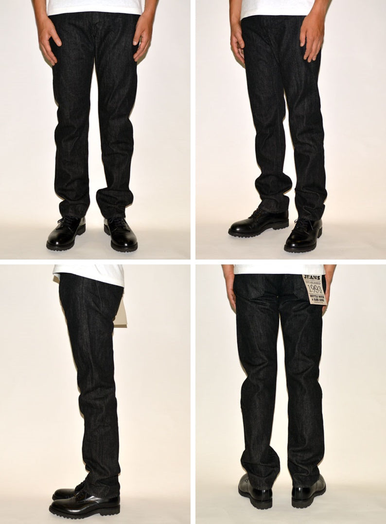 FULL COUNT "1108BK" Slim Straight Black Selvedge Denim