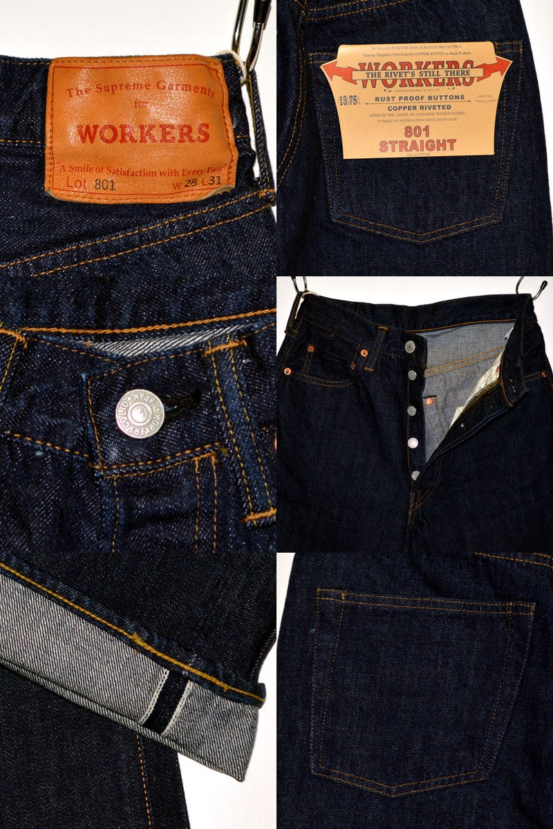 WORKERS "801" 13.75oz DENIM STRAIGHT