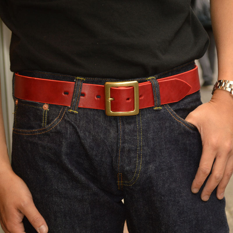 BIG JOHN "VBLT03" HIMEJI LEATHER ORIGINAL BELT (4mm)