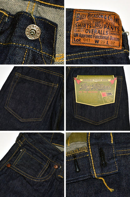 BUZZ RICKSON'S "BR43041" WORLD WAR2 BLUE DENIM WAIST OVERALLS