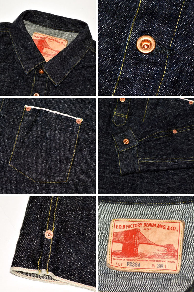 FOB FACTORY "F2384" "14oz G-3 DENIM P/O JK