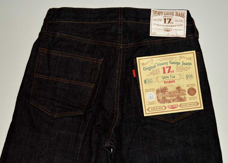 Black Friday!! 20%OFF!! BIG JOHN "M1801" 17oz HEAVY GAUGE SLIM JEANS