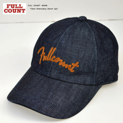 FULL COUNT ”6007” Chain Embroidery Denim Cap