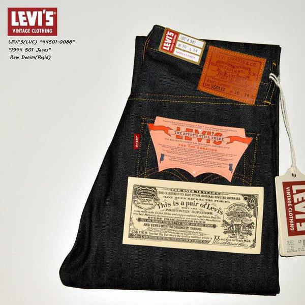 LEVI'S VINTAGE CLOTHING "44501-0088" 501XX 1944 Model 501 JEANS (organic cotton)
