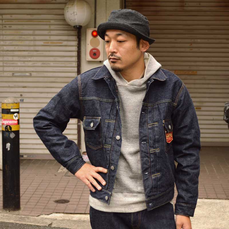 SUGAR CANE "SC15210" 14.25oz. DENIM BLANKET LINED JACKET