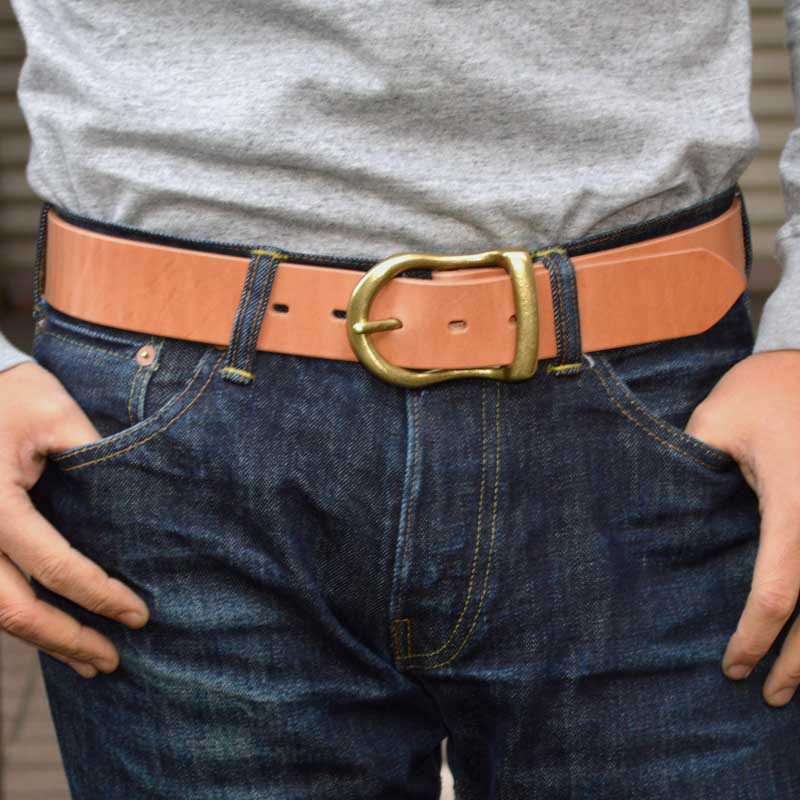 BIG JOHN "VBLT05" HIMEJI OILED LEATHER BELT (4mm)