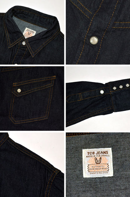 TCB jeans "Ranchman Shirt Denim" Denim Western Shirt