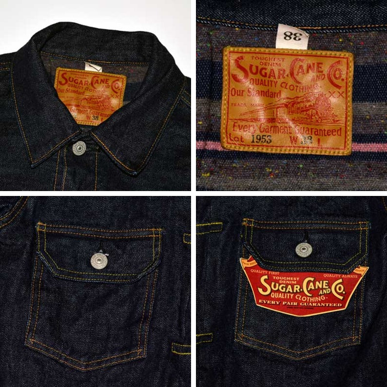 SUGAR CANE "SC15210" 14.25oz. DENIM BLANKET LINED JACKET