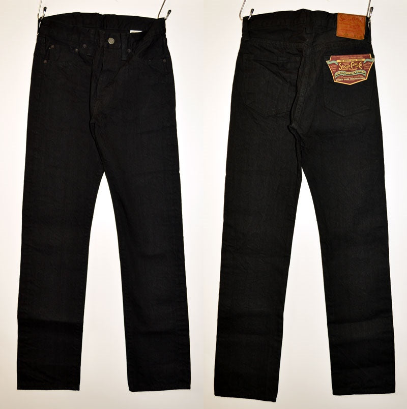 SUGAR CANE "SC41470" 13oz Black Denim SLIM FIT