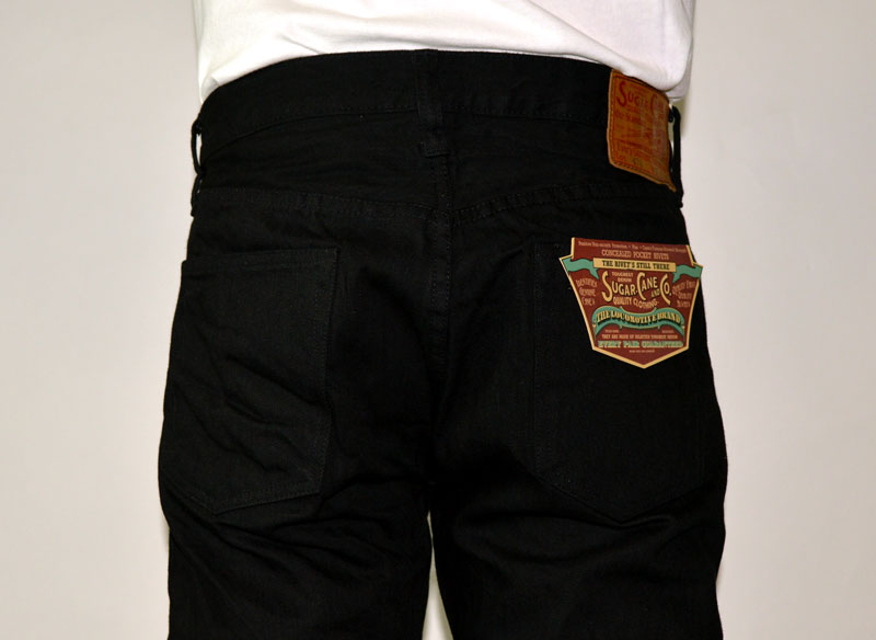 SUGAR CANE "SC41470" 13oz Black Denim SLIM FIT