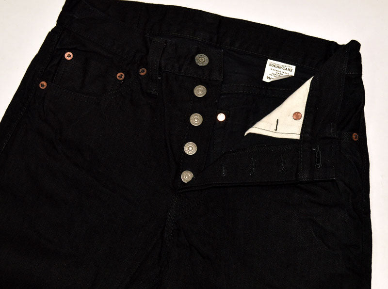 SUGAR CANE "SC41470" 13oz Black Denim SLIM FIT